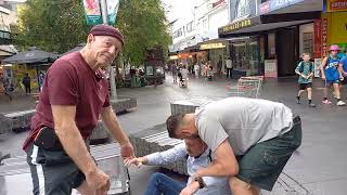 Preaching then a man falls Chatswood 04012024 [upl. by Ahsimin]