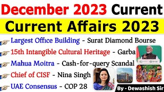 December 2023 Monthly Current Affairs  Current Affairs 2023  Monthly Current Affairs 2023 current [upl. by Aidole]