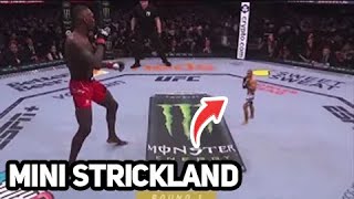 mini Sean Strickland knocks down Israel Adesanya [upl. by Llib]