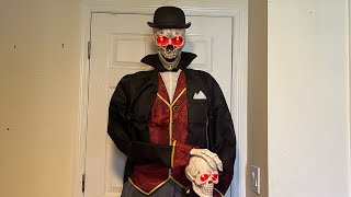 Gemmy Halloween 2023 Life Size Animated Dapper Skeleton [upl. by Aiasi]