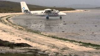 Loganair Twin Otter Take Off at Barra [upl. by Sandra823]