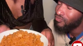 Nigerian 🇳🇬 jollof rice review by a ghanaian 🇬🇭4k ❤️😄 [upl. by Phelgon]