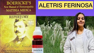 Aletris ferinosa homeopathic mother tincture in Hindi [upl. by Etiragram]