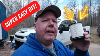 How to Replace the Diesel Fuel Filter on a 2021 Duramax Chevy Silverado 2500HD [upl. by Rondi]