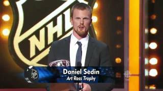 Daniel Sedin Wins the Art Ross Trophy  2011 NHL Awards  HD [upl. by Anelej]