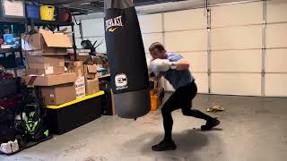 5th round heavy bag work [upl. by Kcaj]