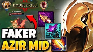 T1 Faker Azir vs Leblanc  MID  Patch 141 Ranked Korea ✅ [upl. by Nirb]