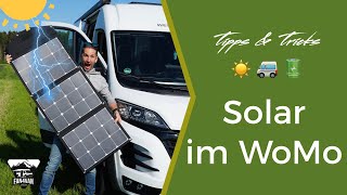 Wohnmobil Solaranlage  Montage oder Solartasche Vor amp Nachteile [upl. by Leahcimnoj]