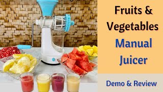 Ganesh Manual Fruit and Vegetable Juicer  Best Hand Juicer  Demo amp Review in Hindi [upl. by Bannon]