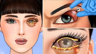 ASMR Remove Unmanaged eyebrow piercing pus animation  squeeze eyes acne Gaurigopalashram11 [upl. by Edmonda]