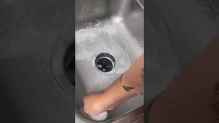 Stainless steel scratch removal scrubdaddy cleaning [upl. by Ursa]