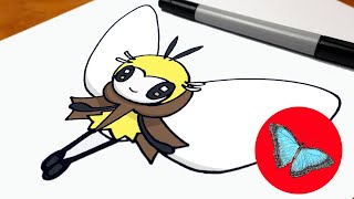 How To Draw Pokemon  Ribombee Easy Step by Step [upl. by Dorie]