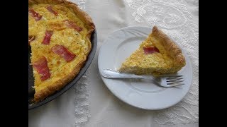 Feta and Graviera Quiche with Bacon [upl. by Leahcimrej]