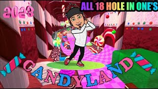 Golf with your Friends Candyland All 18 Hole in ones 2023 [upl. by Htnamas]