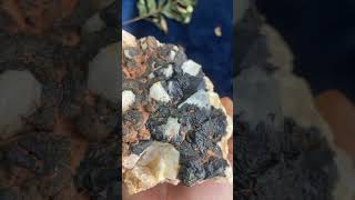 Botryoidal manganese on milky quartz [upl. by Adaliah152]