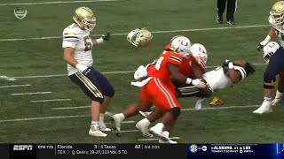 Miami gets called for facemask and targeting on brutal hit vs Georgia Tech [upl. by Ahsieit680]