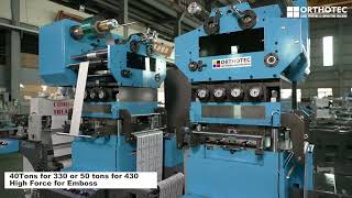 ORTHOTEC DGS SERIES HIGH SPEED CPK FOIL FEEDING FLAT BED HOT STAMP LABEL CONVERTING MACHINE [upl. by Llener64]