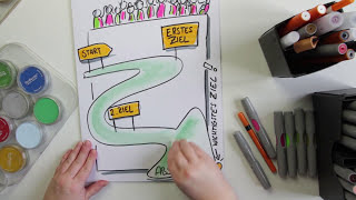 Flipchart gestalten  Struktur Planung Weg mit Wegweiser [upl. by Tallia714]