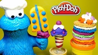 Play Doh Popsicles Ice Cream Cookie Monster play dough playset by Lababymusica [upl. by Cheyne]