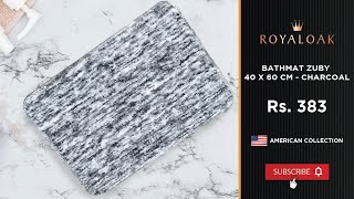 Royaloak  Bathmat Zuby  40 X 60 CM  Charcoal [upl. by Ephraim]