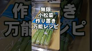 小松菜の簡単無限！作り置き万能レシピ！ご飯がすすむ 副菜 おつまみ お弁当 [upl. by Uahsoj124]