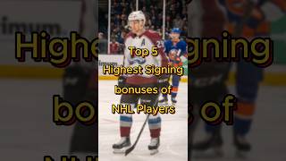 Highest Signing bonuses of NHL Players  Top 5 nhl shorts top5 viral icehockey signings [upl. by Eniad]