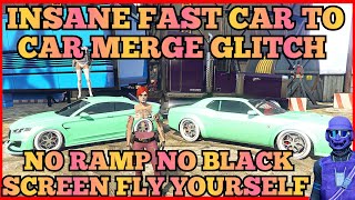 INSANE FAST CAR TO CAR MERGE GLITCH NO JUMP GTA5 BENNYS F1S MERGE GLITCH GTA 5 🔥 [upl. by Aliet326]