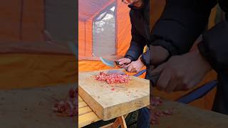 Dağda Adana kebap  Adana kebab on the mountain kamp bushcraft steak kebab camping mountains [upl. by Enomad]