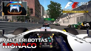 F1 2013 Realistic Mode  Valtteri Bottas at Monaco  Racing with Gyroscope [upl. by Tnilf873]