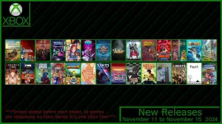 New Xbox Games for November 11 to November 15 2024 [upl. by Aleb193]