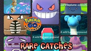 Pokémon GO 13 RARE CATCHES Gengars Porygon Lapras Marowak Halloween Event amp more [upl. by Gnad767]