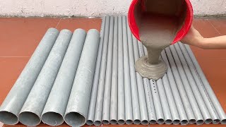 Cement And PVC Pipe  How To Make Flower Pots And Coffee Table From PVC Pipe Simple And Beautiful [upl. by Emlen]