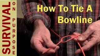 How To Tie A Bowline  Survival Knots  Boy Scout Knots [upl. by Sida]