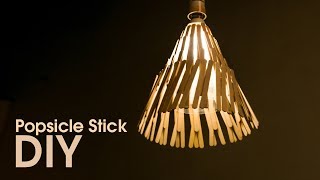 Easy Handmade Projects DIY Popsicle Stick Light Shades by iDIYa [upl. by Prudhoe]