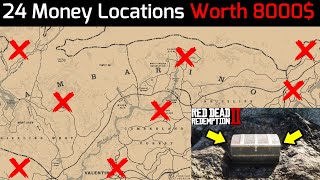 24 EASY Money Locations Gold Bars RARE Loot amp MORE   RDR2 [upl. by Bara]