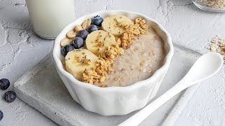 TOK TUTAN MUZLU YULAF LAPASI  SAĞLIKLI PRATİK TARİF  KAHVALTI ARA ÖĞÜN DİYET  BANANA PORRIDGE [upl. by Louth116]