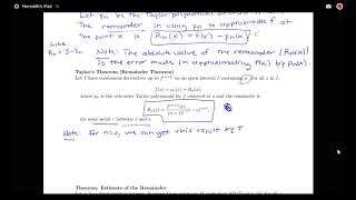 Taylors Remainder Theorem 111 part 4 [upl. by Laro]