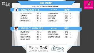 Buxted Park CC 1st XI v Mayfield CC Sussex 1st XI [upl. by Grondin]