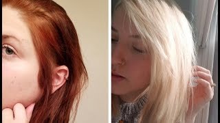 Reddish Brown Hair to Light Blonde  3 Step Tutorial [upl. by Aninad]