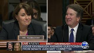 Sen Klobuchar asks if Kavanaugh has a drinking problem he queries her back [upl. by Bank]