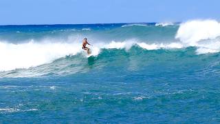 Surfing Jockos Hawaii  1082024 🤯 Inconsistent unpredictable condition  93011am North Shore [upl. by Sucitivel]