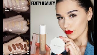 Testing FENTY BEAUTY  Foundation Swatches [upl. by Kellyn]