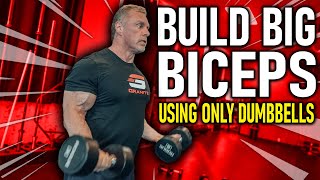 MASS Building Bicep Workout USING ONLY DUMBBELLS [upl. by Lah]