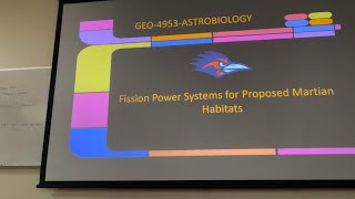 Fission Power Systems for Proposed Martian Habitats GEO4953001 Astrobiology [upl. by Britton]