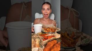 WINGSTOP TENDERS  VOODOO FRIES MUKBANG 🍗🫢😍 wingstop eating foodasmr eatwithme tenders [upl. by Drandell636]