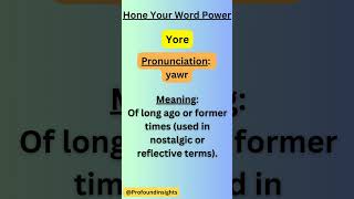 Yore shorts trending new word hone your word power [upl. by Odrarebe]