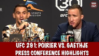 Dustin Poirier vs Justin Gaethje 2 Press Conference Highlights UFC 291 [upl. by Nallac125]