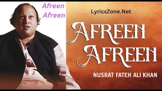 Afreen Afreen Lyrical  Nusrat Fateh Ali Khan  Romantic Ghazal  1990s Hits  1990s Hit Hindi Music [upl. by Nelyag548]