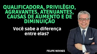 Você sabe a diferença qualificadora privilégio agravante atenuante aumento e de diminuição [upl. by Odnanref]