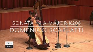 D Scarlatti Sonata in A Major K208 Morgan Short Harpist [upl. by Parish]